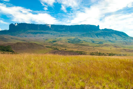 View of Roraima Tepui, Gran Sabana, Venezuelaの写真素材