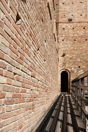 Medieval shadow walk and secret entranceの写真素材