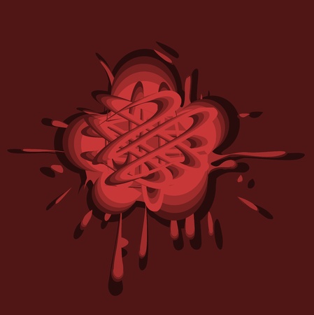 Abstract blotch isolated on brown backgroundのイラスト素材