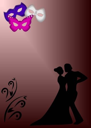 Dancing coupleのイラスト素材