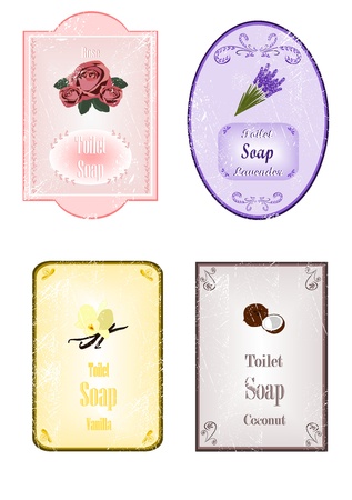Soap stickers with scratchesのイラスト素材