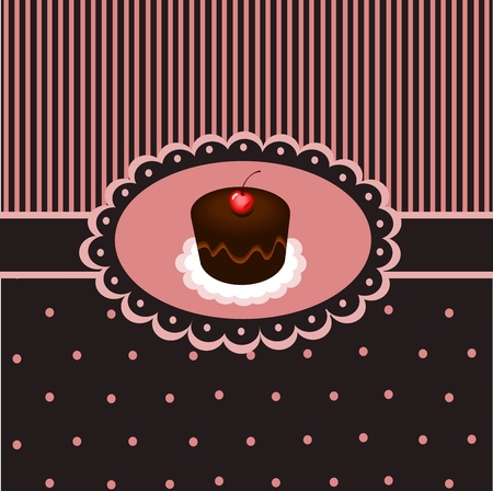 Cupcake vintageのイラスト素材