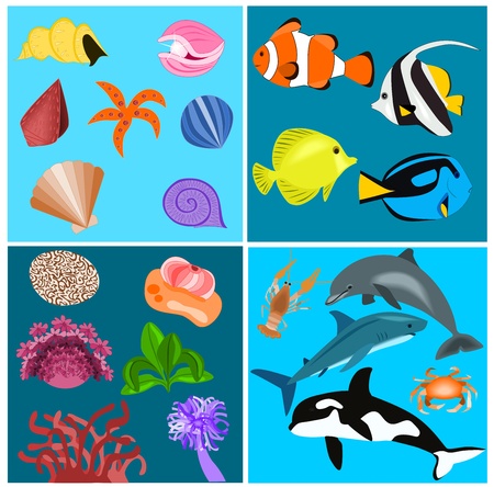 Sea setのイラスト素材