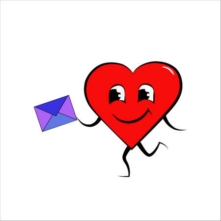 Heart with envelopeのイラスト素材