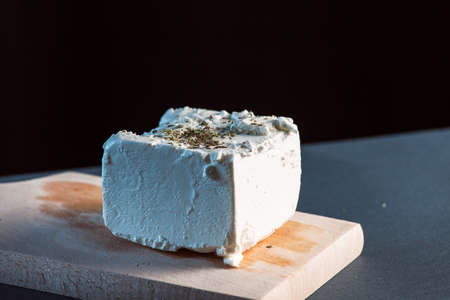 Feta cheese on a plateの写真素材