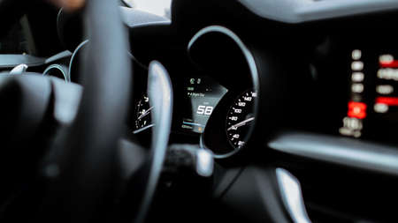 Alfa Romeo Stelvio black interiorの写真素材