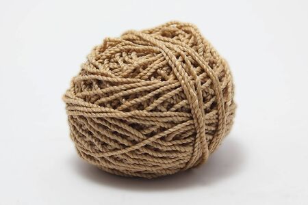 Ball of rope isolated on white