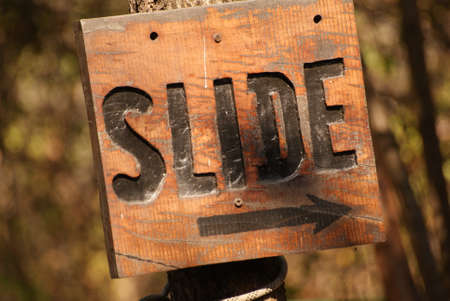 Slide signの写真素材