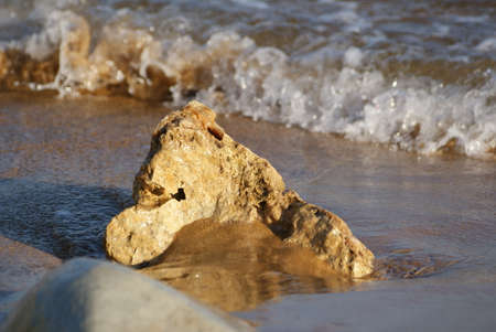 Rock in the surf