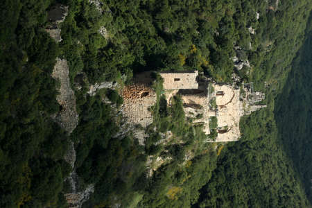 Montfort Castle in the Galilee area in Israelの写真素材
