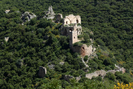 Montfort Castle in the Galilee area in Israelの写真素材