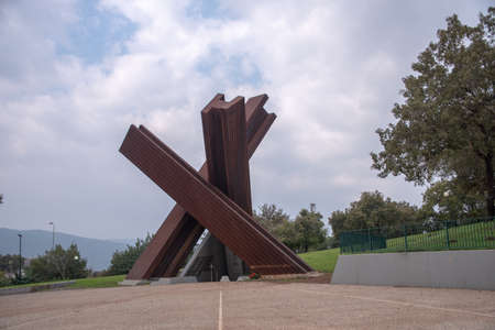 War Memorial in Kiryat Tivon, Israelのeditorial素材