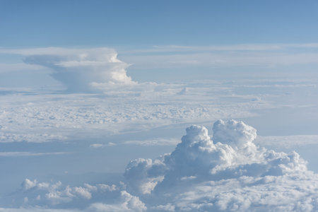 Clouds as seen from an airplane window