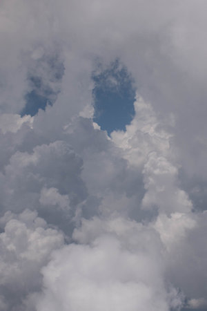 Clouds as seen from an airplane window
