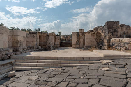 Part of the Nympaeum building at Beit She'an National Park in Israel