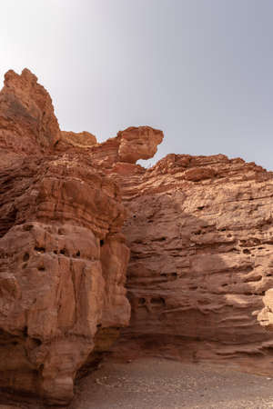 Red Canyon in southern Israel. natural rock formations.の写真素材