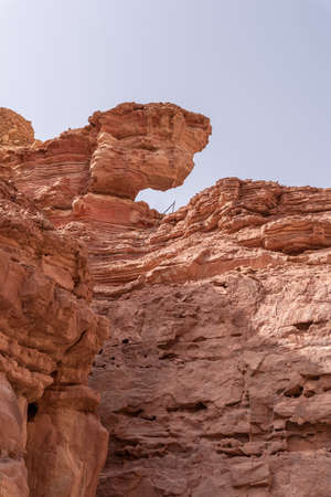 Red Canyon in southern Israel. natural rock formations.
