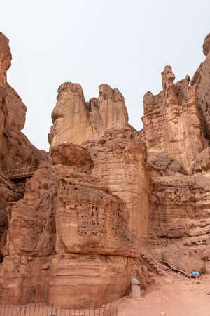 Solomon's Pillars in Timna Park near Eilat in southern Israelの写真素材