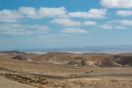 The beautiful landscape of the Negev Desert in southern Israelの写真素材