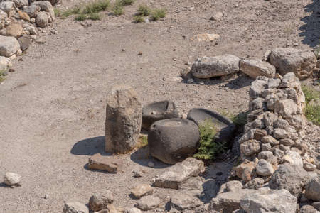 Tel Megiddo National Park is an archaeological site. Also known as Armageddon the place where the last battle between good and evil will be fought.の写真素材