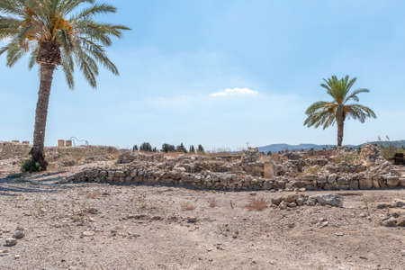 Tel Megiddo National Park is an archaeological site. Also known as Armageddon the place where the last battle between good and evil will be fought.の写真素材