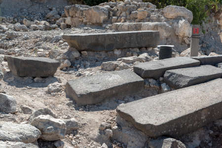 Tel Megiddo National Park is an archaeological site. Also known as Armageddon the place where the last battle between good and evil will be fought.の写真素材