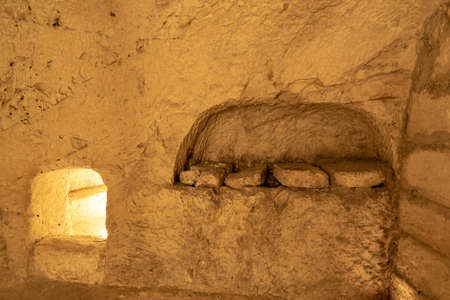 The Cave of Rabbi Yehuda Hanassi at Bet She'arim National Park in Kiryat Tivon, Israel. Burial cave