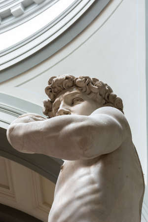 Florence, Italy 05-28-2017 Sculpture of Michelangelo's David at the Accademia Gallery in Florence, Firenze, Italyのeditorial素材