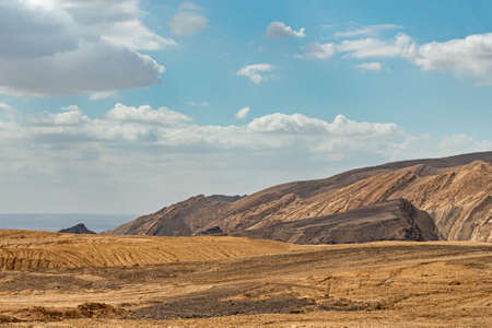 The beautiful landscape of the Negev Desert in southern Israelの写真素材