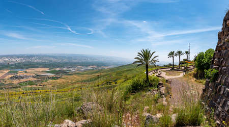 Ruins of Belvoir Fortress - Kokhav HaYarden National Park in Israel. Ruins of a Crusader castle.の写真素材