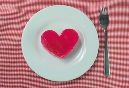 ice heart ready for serveの写真素材