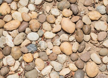 garden pile of pebblesの写真素材