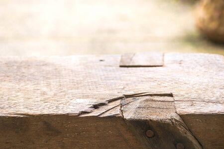 Close-Up Of Bench at homeの写真素材