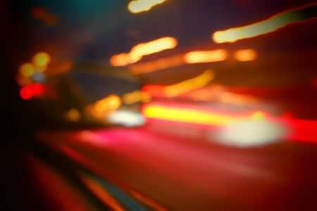 Blur light traffic on express way at night