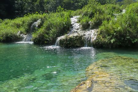 Natural reserve in Guatemala Semuc Champey, one of the natural wondersの写真素材
