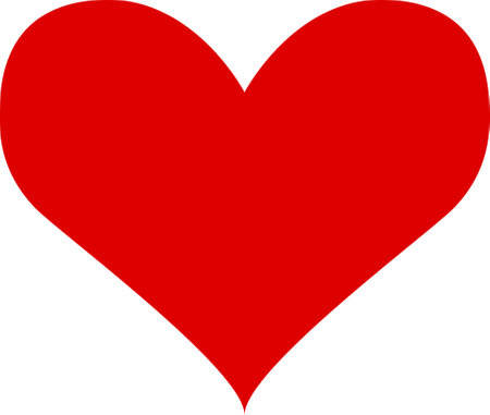 Four hearts vector shapes for valentines day holiday, red pink and purple heart shape with gradient and outlineのイラスト素材
