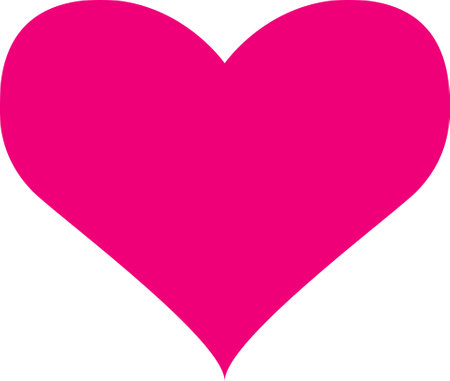 Four hearts vector shapes for valentines day holiday, red pink and purple heart shape with gradient and outlineのイラスト素材