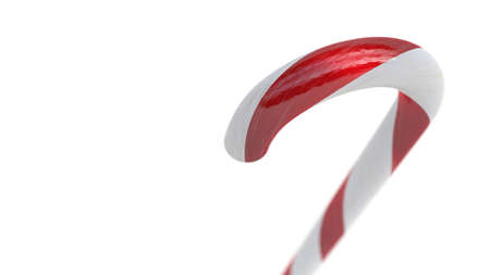 Candy Canes with selective focus on White Backgroundの写真素材