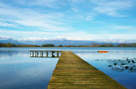 Lago di Candia, Ivrea Canaveseの写真素材