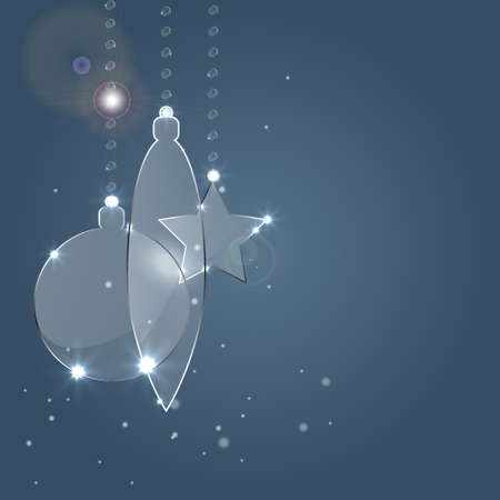 Background with glass Christmas ballsのイラスト素材