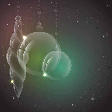 Background with Christmas balls different shape on a light background.のイラスト素材