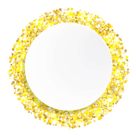 Vector gold glitter abstract background, golden sparkles on white background, vip design templateのイラスト素材