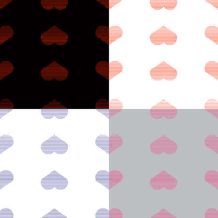 Seamless pattern of heartsのイラスト素材