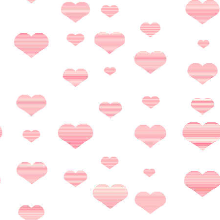 Seamless pattern of heartsのイラスト素材
