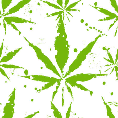 Cannabis leafs - seamless pattern can be used for your designのイラスト素材