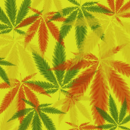Marijuana or cannabis vector backgroundのイラスト素材