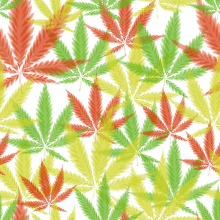 Cannabis leafs - seamless pattern can be used for your designのイラスト素材