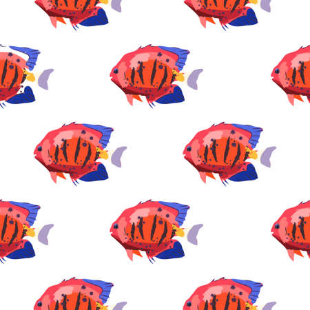 Seamless pattern with fishesのイラスト素材
