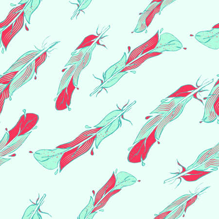 Feather seamless patternのイラスト素材