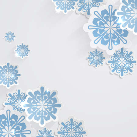 Paper snowflakes pattern.のイラスト素材